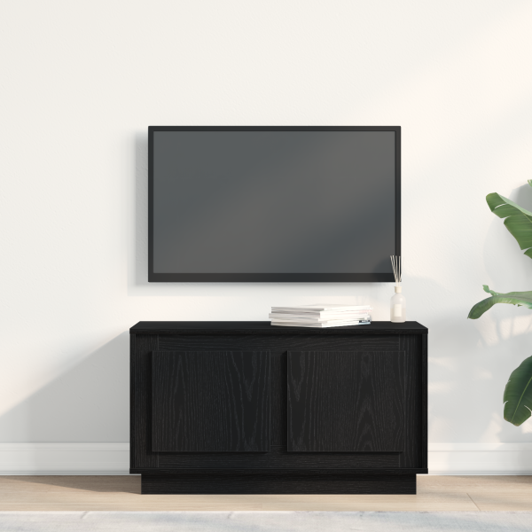 Mueble para TV  Negro Roble 80x35x45 cm Madera de ingeniería M 4
