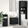 Mueble de lavabo Negro Roble 58x33x60 cm Madera elaborada 1
