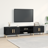 Mueble para TV Negro Roble 180x31.5x40 cm Madera Elaborada 1