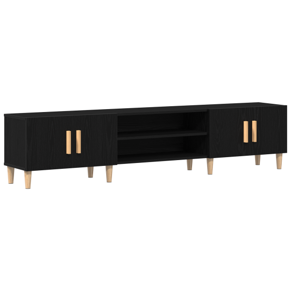 Cabinet de TV  Preto Carvalho 180x31.5x40 cm Madeira Derivada M 2