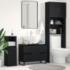 mueble de baño  lavabo negro roble 80x33x60 cm madera elaborada 1