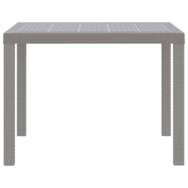 Mesa de Jardim Cinza-claro 100x100x73 cm em Rattan Sintético M 5