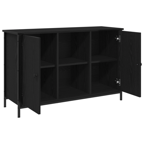 Cabinet para TV  Roble Negro 101x35x65 cm Madera Elaborada y Acero M 3