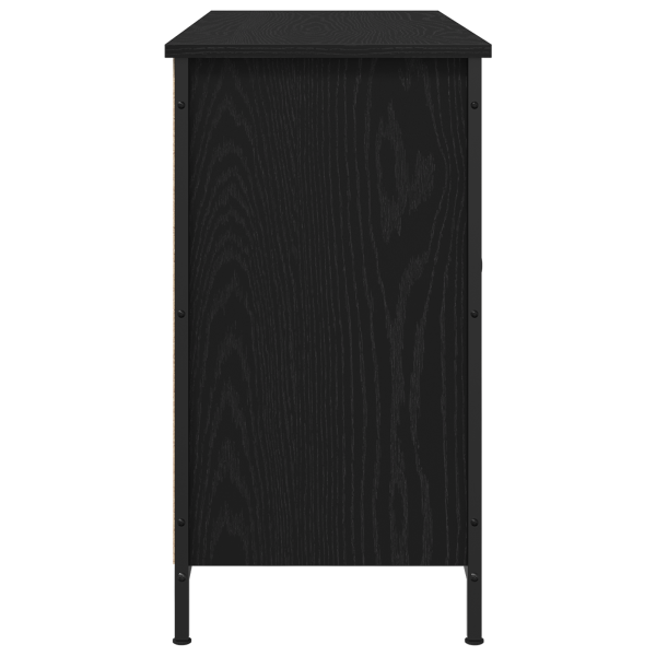 Cabinet para TV  Roble Negro 101x35x65 cm Madera Elaborada y Acero M 4