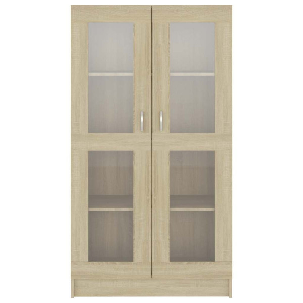 Vitrina de madera contrachapada color roble 82.5x30.5x150 cm M 5