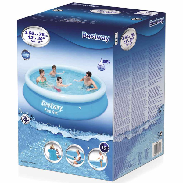 Bestway Fast Set Piscina insuflável redonda 366x76 cm 57273 M 3
