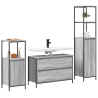 Conjunto de Muebles de Baño de 3 Piezas  Gris Sonoma de Madera Elaborada 3