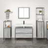 Conjunto de Muebles de Baño de 3 Piezas  Gris Sonoma de Madera Elaborada 4