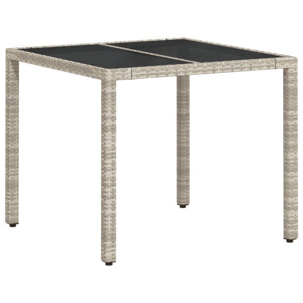 Conjunto de Jantar para Jardim 3 pcs Cinzento-claro M 5