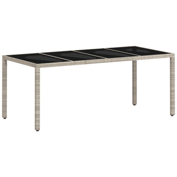 Conjunto de Jantar para Jardim 9 pcs Cinzento-claro M 5