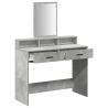 Mesa de Tocador  con Cajones en Gris Concreto 100x41x140 cm 5