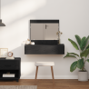 Mesa de Maquillaje de Pared  Negro Roble 83x40x70 cm 4