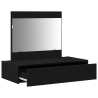 Mesa de Maquillaje de Pared  Negro Roble 83x40x70 cm 5