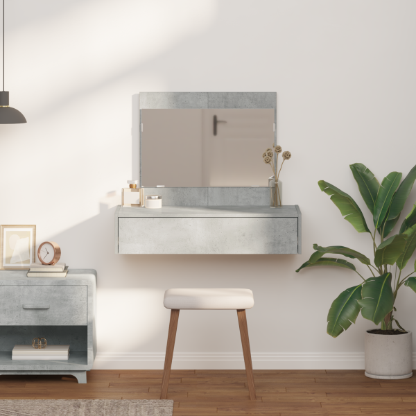 Espejo de Tocador Colgante Gris Concreto 83x40x70 cm M 4