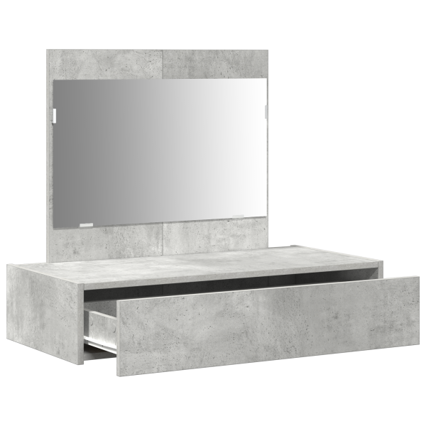 Mesa de Vestir Pendurada na Parede Cinza Concreto 83x40x70 cm M 5