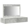 Mesa de Maquillaje Colgante  Gris Concreto 100x40x70 cm 2