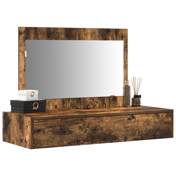 Mesa de tocador colgante  de roble ahumado 100x40x70 cm M 3