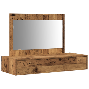 Mesa de tocador colgante  de madera antigua 100x40x70 cm H