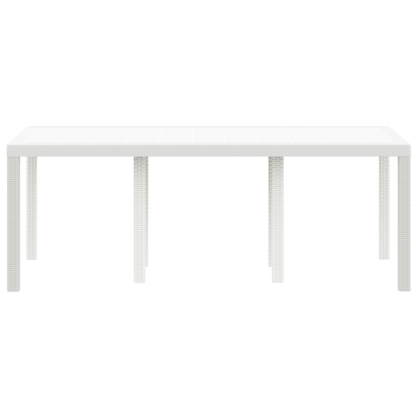 Mesa de Jardim  Branca 200x100x73 cm em Rattan Sintético M 5