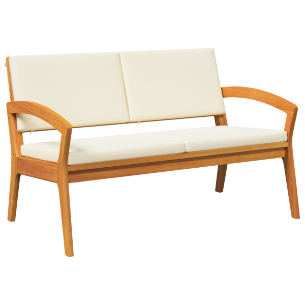 Banco de Jardim  com Almofadas 115x70x72 cm Madeira Sólida de Acácia M 2