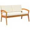 Banco de Jardín  con Cojines 115x70x72 cm Madera maciza de Acacia 2