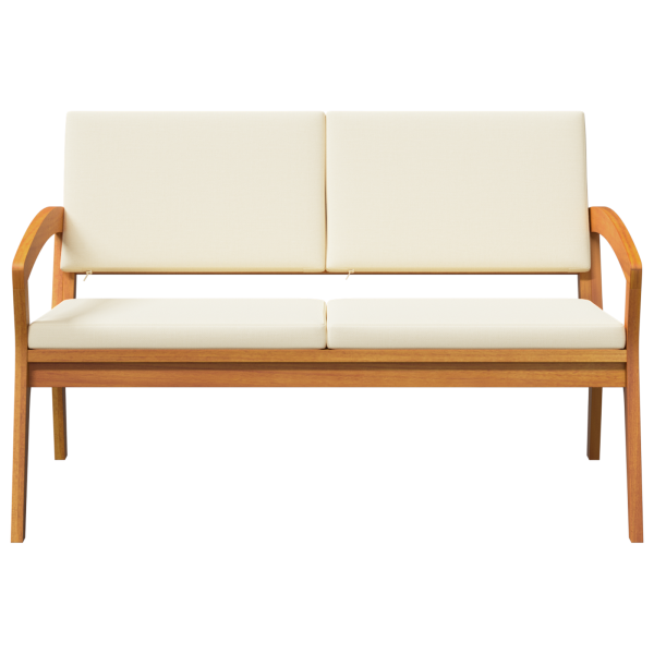 Banco de Jardín  con Cojines 115x70x72 cm Madera maciza de Acacia M 5