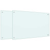 Salpicaderos de cocina 2 uds vidrio templado blanco 80x50 cm 1