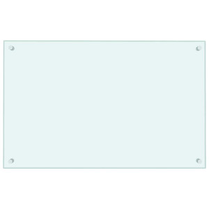 Salpicaderos de cocina 2 uds vidrio templado blanco 80x50 cm H