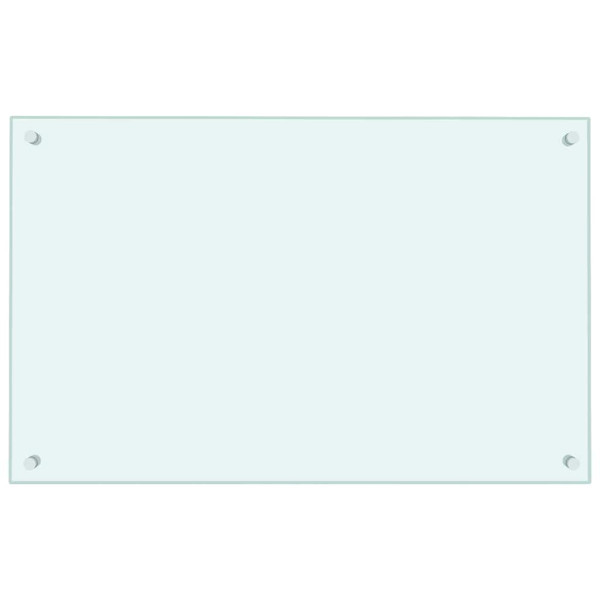 Salpicaderos de cocina 2 uds vidrio templado blanco 80x50 cm M 2