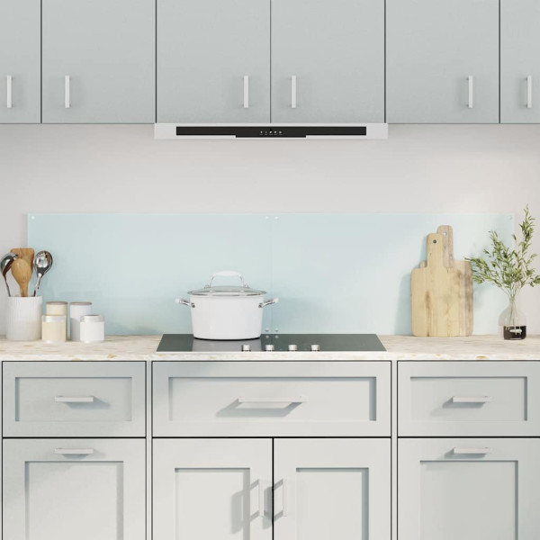 Salpicaderos de cocina 2 uds vidrio templado blanco 80x60 cm D