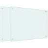 Salpicaderos de cocina 2 uds vidrio templado blanco 80x60 cm 2