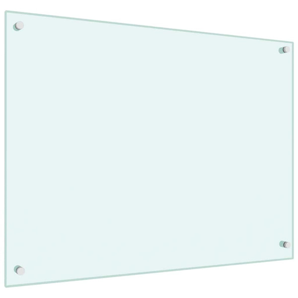 Salpicaderos de cocina 2 uds vidrio templado blanco 80x60 cm M 4