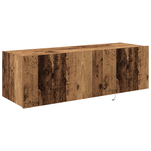 Cabinet de TV  con luces LED Madera Vieja 100x35x31 cm M 5