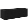 Cabinet de pared para TV  con luces LED Negro Roble 100x35x31 cm 5