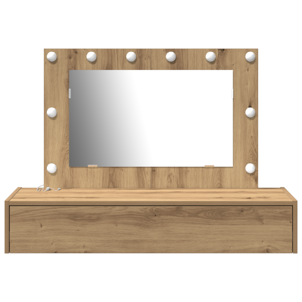 Mesa de Maquiagem Suspensa com Luzes LED Carvalho Artisan M 5