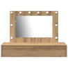 Mesa de tocador colgante  con luces LED en Roble Artisan 5