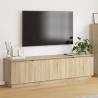 Mueble de TV  con LED Roble Sonoma 180x38x49 cm Madera elaborada 1