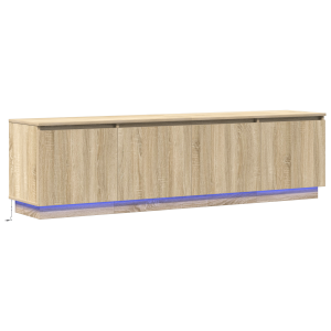 Mueble de TV  con LED Roble Sonoma 180x38x49 cm Madera elaborada H
