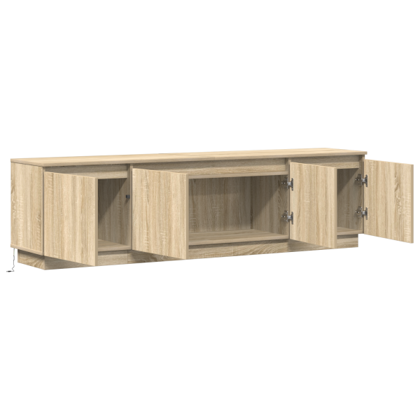 Mueble de TV  con LED Roble Sonoma 180x38x49 cm Madera elaborada M 5