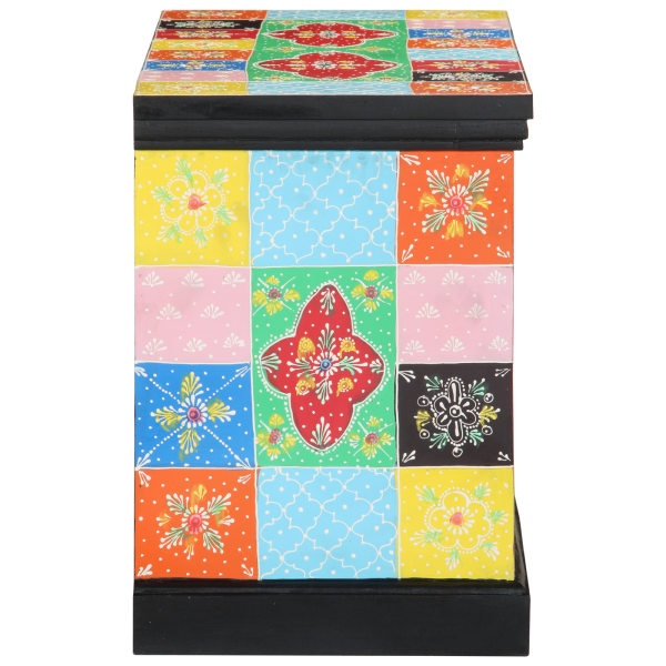 Mueble de TV  Multicolor 80x35x50 cm de Madera Sólida de Mango M 3