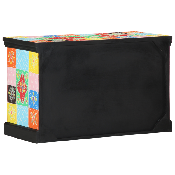 Armário de TV  Multicolorido 80x35x50 cm em Madeira Sólida de Mangueira M 4