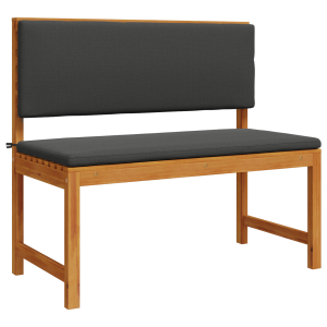 Banco de Jardín  con Cojines 100x50x91 cm Madera Maciza de Acacia H