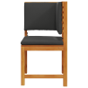 Silla de Jardín Esquinera  con Cojines de Madera Sólida de Acacia 4