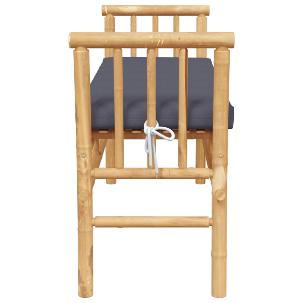 Banco de jardín  de 110 cm con cojín de bambú M 5