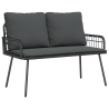 Banco de Jardim  Preto 114x64x78 cm Rattan Sintético 2