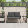 Banco de Jardim  Preto 114x64x78 cm Rattan Sintético 3