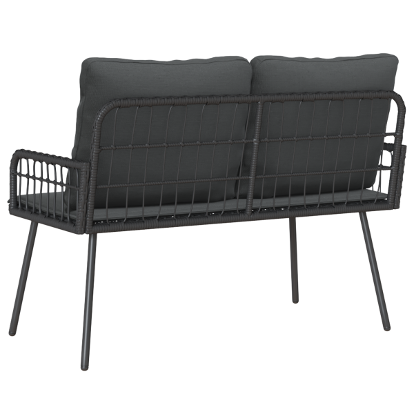 Banco de Jardim  Preto 114x64x78 cm Rattan Sintético M 4
