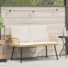 Banco de Jardim  Natural 114x64x78 cm em Rattan Sintético 1