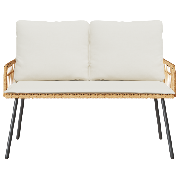 Banco de Jardim  Natural 114x64x78 cm em Rattan Sintético M 5