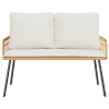 Banco de Jardim  Natural 114x64x78 cm em Rattan Sintético 5